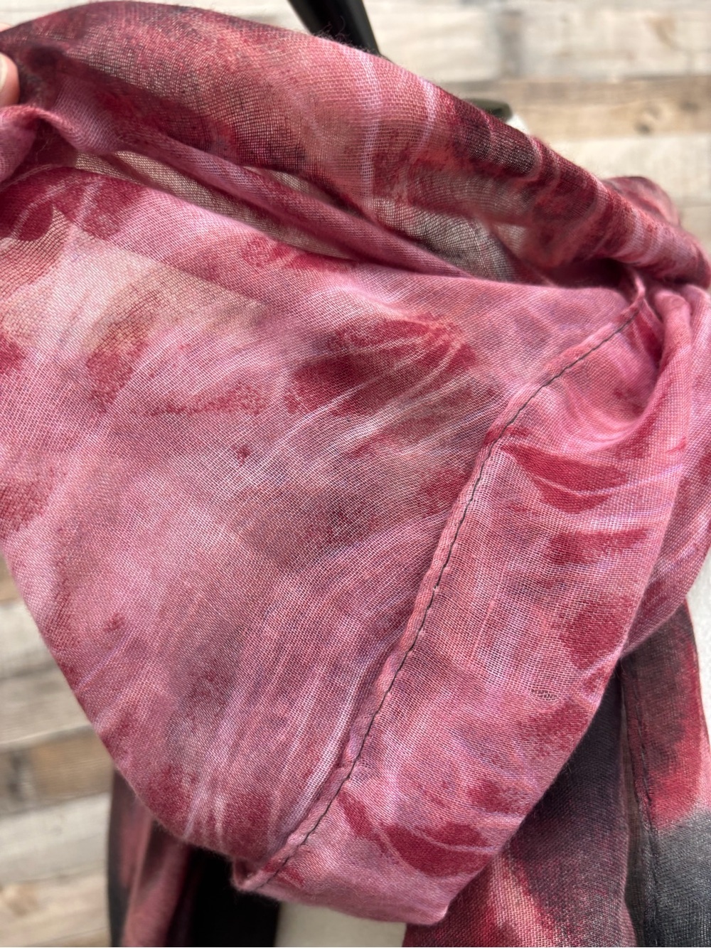 Pink & Black Abstract Pattern Scarf OS - Picture 5 of 5